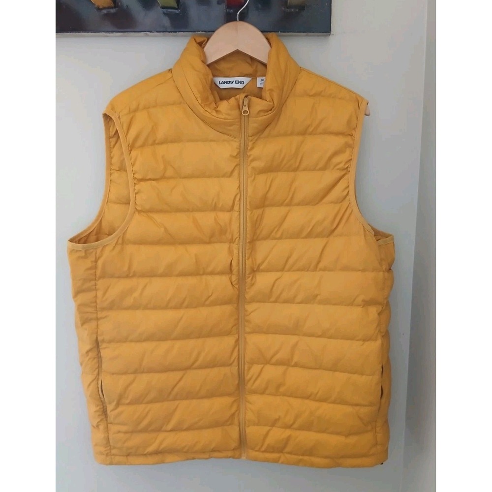 Lands' End Wanderweight Packable Down  Vest Size XL 800 Fill Travel Quilted